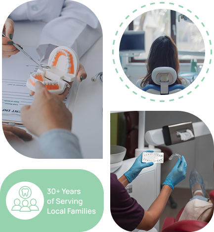 Mermaid Dental team caring for a patient, 30+ years serving local families